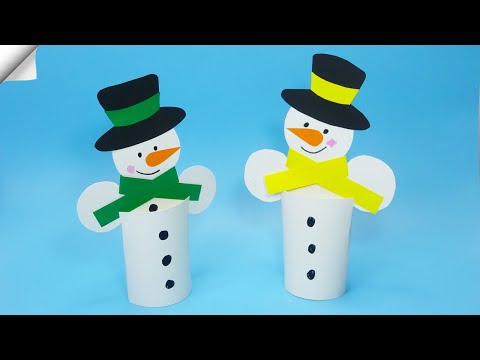Easy Paper snowman Christmas paper crafts 2023
