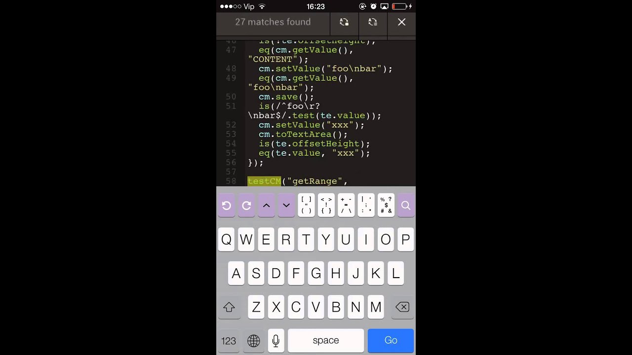 Codeanywhere mobile app for iPhone developed by www.Profi.co