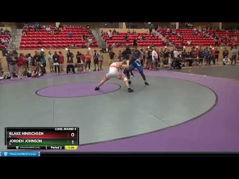 160 Lbs Cons. Round 5 - Blake Hinrichsen, IL Vs Jorden Johnson, IL E9fd