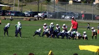 preview picture of video 'Pop Warner Tiny Mites - 2013 - Evergreen Bulldog (EPW2) vs. Cowlitz Lightning (CPW 1) 9-7-13'