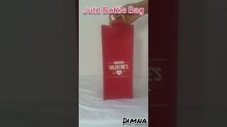 fancy jute | bottle bag |wooden handle | Eco friendly bag | handmade product | Valentine day special