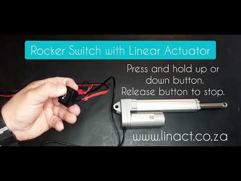 On-Off-On Rocker Switch with DC Linear Actuator