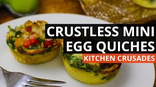 preview picture of video 'Crustless Mini Egg Quiches'