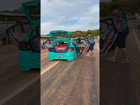 Balsa com carro de som rio Araguaia