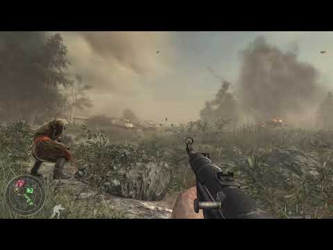 COD: World at War- T34/85 vs King Tigers-Background Battle