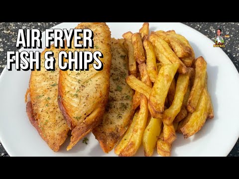 HEALTHY Air Fryer Fish and Chips Recipe | How To Make Air Fryer Fish and Chips