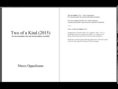 Two of a Kind for guitar ensemble (complete score) - Marco Oppedisano