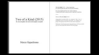 Two of a Kind for guitar ensemble (complete score) - Marco Oppedisano