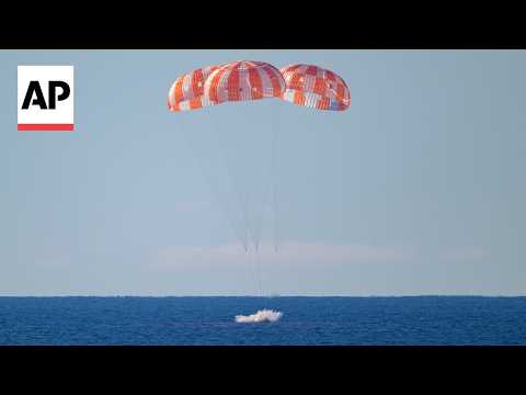 "فيديو" يظهر هبوط "أرتيمس 2" في المحيط الهادئ 