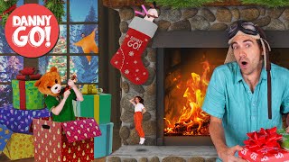 Danny Go! Christmas Yule Log 🔥 1-Hour Crackling Fireplace w/ Relaxing Music