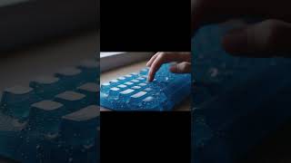スライムのキーボードをタイピング Typing on a Slime Keyboard #aiasmr  #keyboardasmr #asmr #slime #typing #shorts