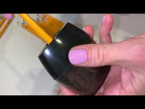 ASMR Pencil sharpening with no talking, Target #2 pencils and Target hand sharpener