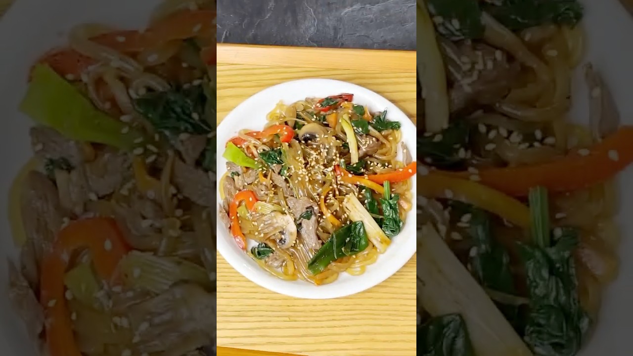 Making Japchae  〜チャプチェ〜 #Shorts | easy Japanese home cooking recipe