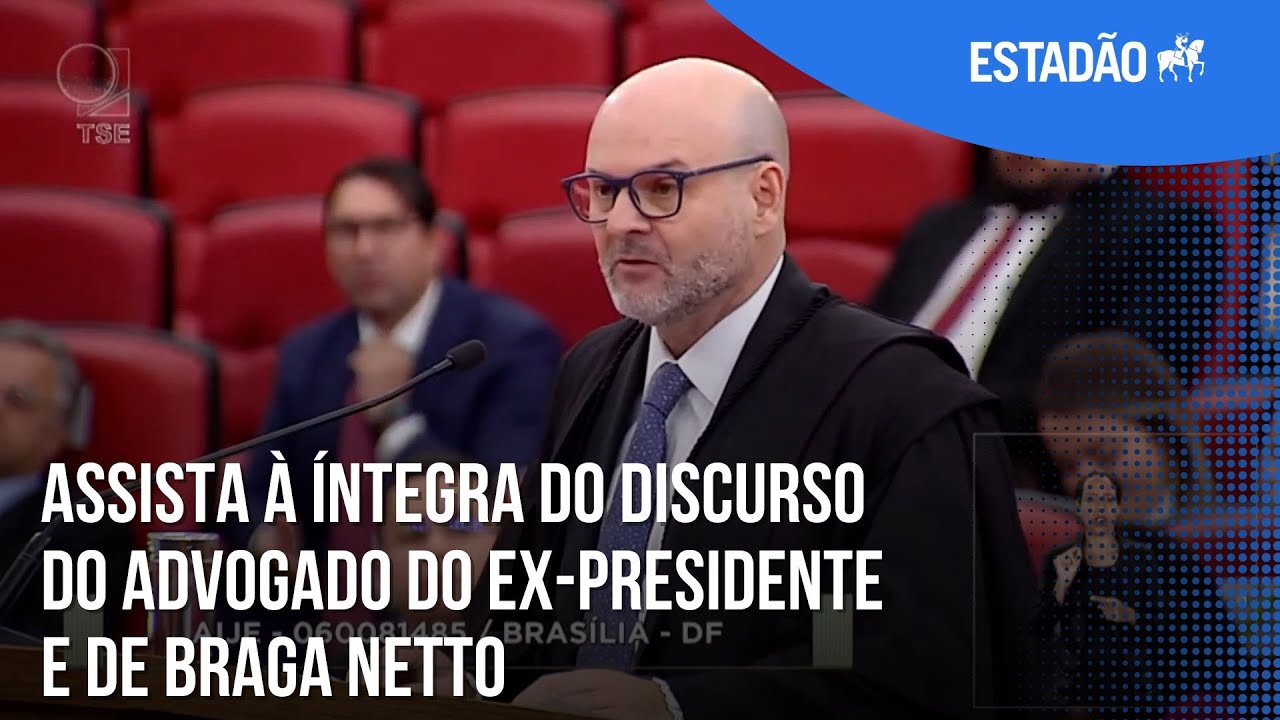 Bolsonaro inelegível? Assista à íntegra do discurso do advogado do ex-presidente e de Braga Netto