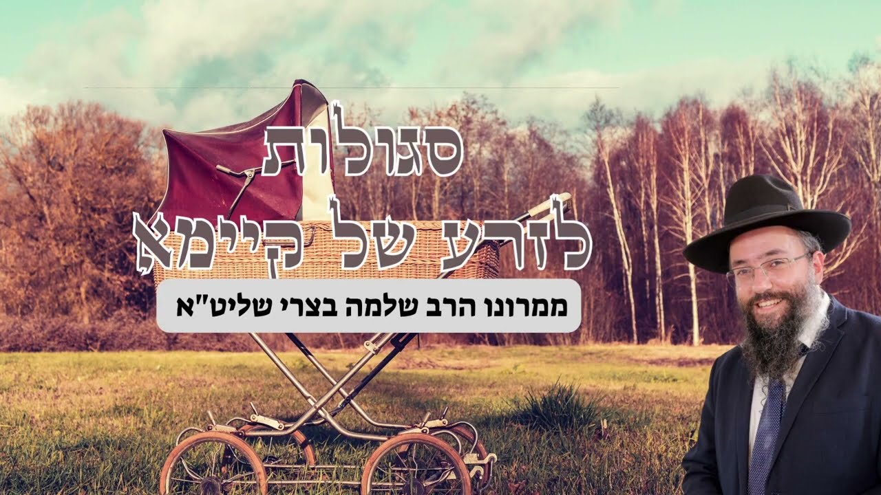 סגולות מיוחדות - לילדים - זרע של קיימא הרב שלמה בצרי