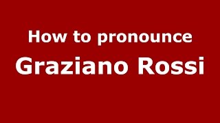 How to pronounce Graziano Rossi