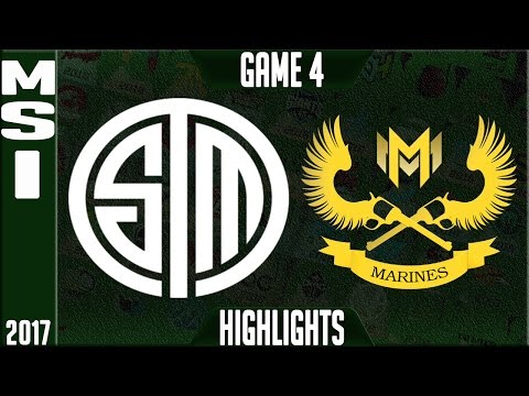 TSM vs GIGABYTE Marines Highlights Game 4 - MSI Play In 2017 Semi-Finals - TSM vs GAM G4 Highlights