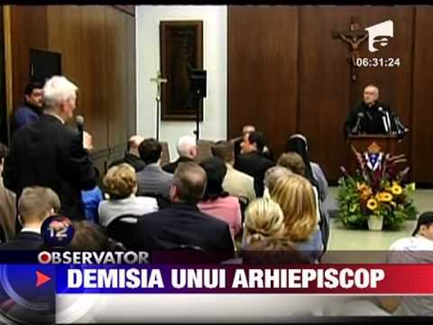 Arhiepiscopul implicat in abuzuri sexuale a demisionat 20 IULIE 2011