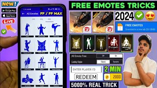 How To Get Free Emotes In Free Fire | Free Fire Max Free Emote 2024 | Free Fire Free Emote