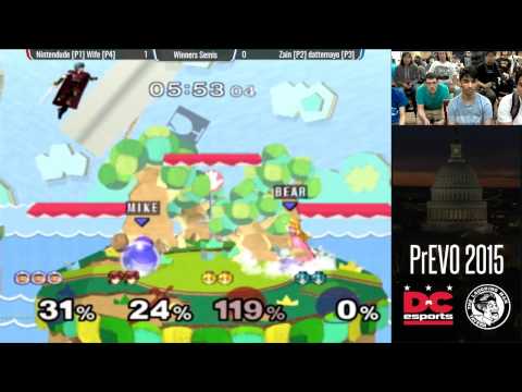 PrEVO 2015 - WS - VGz | Nintendude (ICs) & Wife (Peach) vs Zain (Marth) & dattemayo (Peach)