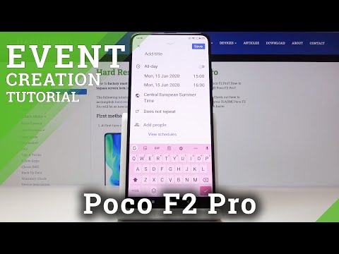 How to Add Event to Calendar in XIAOMI Poco F2 Pro – XIAOMI Event Creation