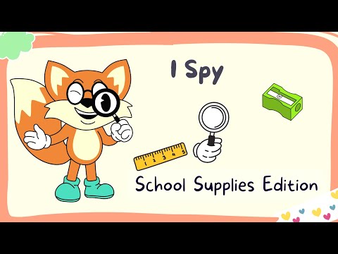 I Spy | School Supplies | A1-A2 ESL