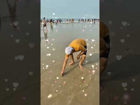 Jenna Jeena❤️#puri#beach#writing name