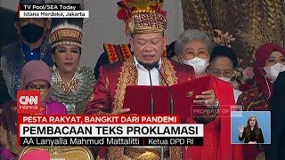 Download lagu Pembacaan Teks Proklamasi oleh Ketua DPD RI di Istana Merdeka mp3