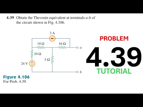 Problem 4.39 [SADIKU] Obtain the Thevenin equivalent at terminals ofthe circuit shown in Fig. 4.106.