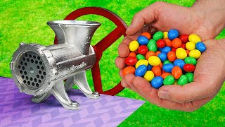EXPERIMENT: Colorful Candy VS Meat Grinder