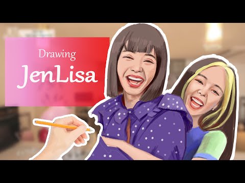 JenLisa Blackpink Drawing | Artist Draws Lisa and Jennie