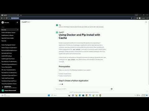 Docker Pip Install Use Cache