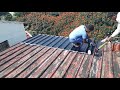 Bituminous sheets laying in terrace for water proofing