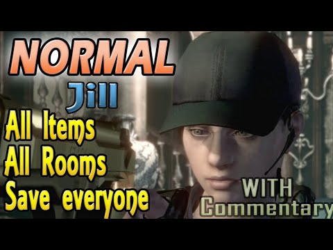 Resident Evil HD - NORMAL Every Nook & Cranny Save Everyone - Beginner's Route WITH COMMENTARY 1/5