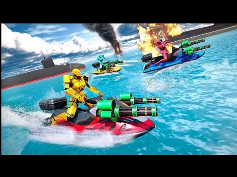 Jet Ski Submarine Robot Transformation | Android ios Gameplay | Chari Games