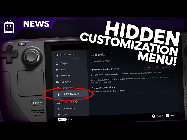 Steam Deck Customisation Menu Emerges Includes Startup Movies STEAM 