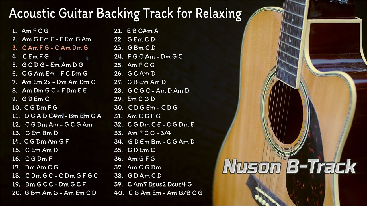 2 Hours 40 Best Acoustic Guitar Backing Tracks with Cajon