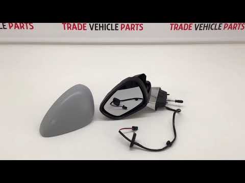 Fits Citroen C3 2010-2016 Door Wing Mirror Electric Primed W/Ind Chrome Base Passenger Side video