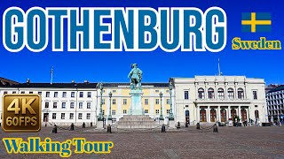 Gothenburg Sweden Walking Tour in 4K | Gustav Adolfs Torg, Cathedral & Skansen Kronan - April 2025