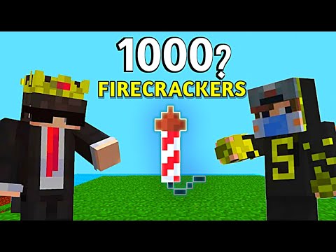 1000 Firecrackers in Minecraft Survival