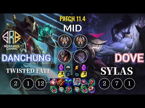 SRB Danchung Twisted Fate vs Dove Sylas Mid - KR Patch 11.4