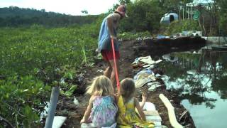 PVC Draggin' wagon.  Drag on, my man!