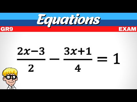 Exam Equations Grade 9