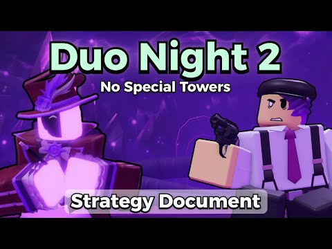 HOW TO DUO EVENT NIGHT 2 HARD MODE WITH NO SPECIAL TOWERS | Player 2 POV Guide | TDS