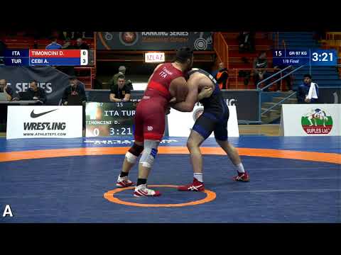 1/8 GR - 97 kg: D. TIMONCINI (ITA) v. A. CEBI (TUR)
