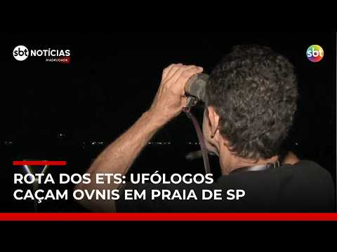 Ufólogos fazem vigília em praia de SP em busca de avistamentos de OVNIs | #SBTNotícias