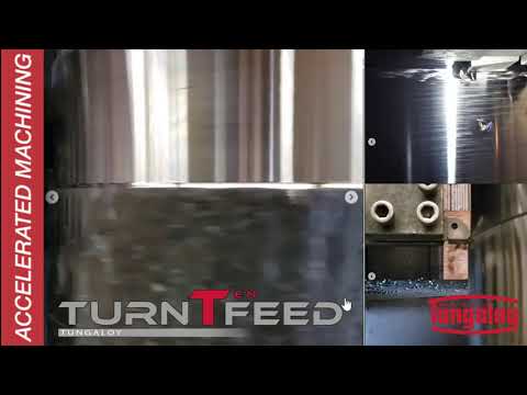 TurnTenFeed from Tungaloy roughing big 4140 alloy forgings
