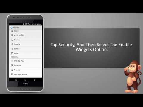 How To Add A Widget On The Lock Screen On HTC Mobile smart phones user guide support