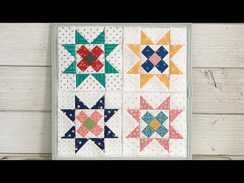 Sew Your Stash Series #18 - 6" Granny Star Block & more about the Red Sampler Quilt Along!!
