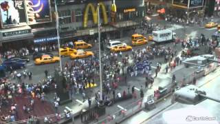 FDNY - Times Square Double Decker Bus Crash captured on EarthCam